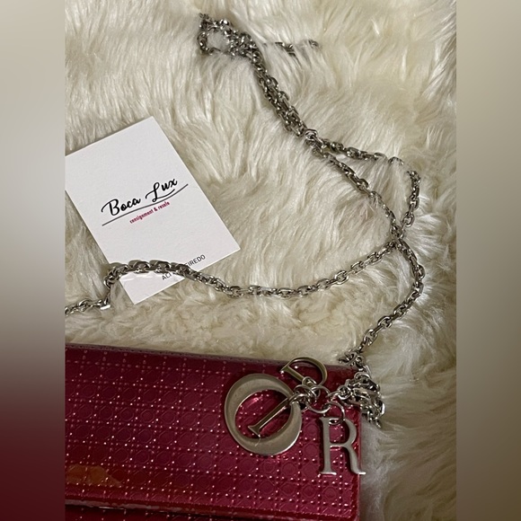 CHRISTIAN DIOR Micro Cannage Patent Leather Lady Dior Wallet On Chain Cl… - Picture 3 of 6